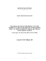 Ứng dụng kỹ thuật mô phỏng vào việc nghiên cứu đơn vị quy đổi xe tương đương phục vụ thiết kế đường trong hệ thống giao thông tp  hồ chí minh  