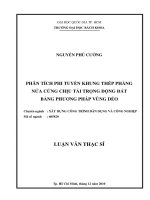 Phân tích phi tuyến khung thép phẳng nửa cứng chịu tải trọng động đất bằng phương pháp vùng dẻo  