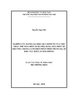 Nghiên cứu đánh giá hiệu quả kinh tế của việc thay thế máy biến áp ba pha bằng máy biến áp một pha trong lưới điện phân phối trung hạ áp khu vực Kiến An Hải Phòng