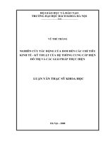 Nghiên cứu tác động của DSM đến các chỉ tiêu kinh tế kỹ thuật của hệ thống cung cấp điện đô thị và các giải pháp thực hiện