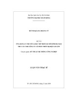 Ứng dụng lý thuyết logic mờ thiết kế mô hình dự báo nhu cầu cho công ty cổ phần thiết bị điện sài gòn  