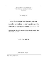 Xây dựng mối tương quan giữa thí nghiệm độ chặt k và thí nghiệm xuyên động hiện trường cho nền cát san lấp  