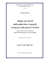 Nghiên cứu vấn đề nhiều phiên bản và ngoại lệ trong quy trình quản lý với soa   xử lý bó và xử lý ngoại lệ trong hệ thống quản lý quy trình 