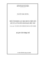Phân tích động lực học khung thép liên kết nửa cứng dùng hàm dạng siêu việt  