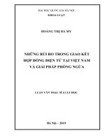 Những rủi ro trong giao kết hợp đồng điện tử tại Việt Nam và giải pháp phòng ngừa