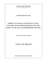Nghiên cứu đánh giá ảnh hưởng của mực nước biển dâng do biến đổi khí hậu đến một số khu vực bị ngập tại tp  hồ chí minh  