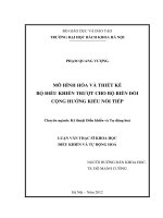 Mô hình hóa và thiết kế bộ điều khiển trượt cho bộ biến đổi cộng hưởng kiểu nối tiếp