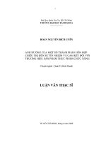 Ảnh hưởng của một số thành phần hỗn hợp chiêu thị đến sự tín nhiệm và cam kết đối với thương hiệu sản phẩm thực phẩm chức năng  