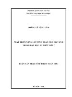 Phát triển năng lực tính toán cho học sinh trong dạy học đa thức lớp 7