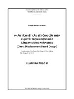 Phân tích kết cấu bê tông cốt thép chịu tải trọng động đất bằng phương pháp ddbd (direct displacement based design)  