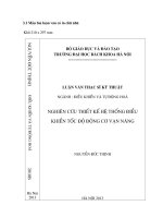 Nghiên cứu thiết kế hệ thống điều khiển tốc độ động cơ vạn năng