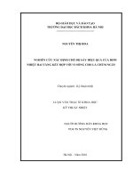Nghiên cứu xác định chế độ sấy hiệu quả của bơm nhiệt hai tầng kết hợp với vi sóng cho lá chùm ngây