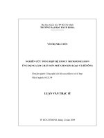Nghiên cứu tổng hợp nhựa epoxy microemulsion ứng dụng làm chất sơn phủ cho kim loại và bê tông  