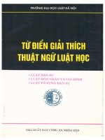 Từ điển giải thích thuật ngữ luật học  luật dân sự; luật hôn nhân và gia đình; luật tố tụng dân sự  