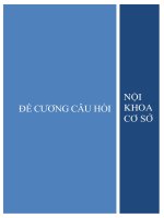 CÂU HỎI NỘI KHOA CƠ SỞ _ NGÀNH Y