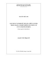 Giải thuật tập hợp dữ liệu dựa trên cluster trong mạng cảm biến không dây phân cấp có các bộ sink di động  