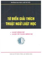 Từ điển giải thích thuật ngữ luật học luật hình sự, luật tố tụng hình sự  