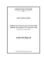 Nghiên cứu ứng dụng kết cấu ống thép nhồi bê tông trong cầu vòm mạng lưới  