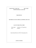 Tội trộm cắp tài sản trong luật hình sự việt nam  