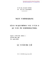 Xây dựng quy trình sản xuất và bảo quản chế phẩm bifidobacterina  
