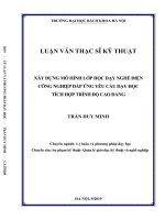 Xây dựng mô hình lớp học dạy nghề điện công nghiệp đáp ứng yêu cầu dạy học tích hợp trình độ cao đẳng