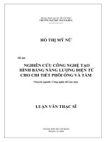 Nghiên cứu công nghệ tạo hình bằng năng lượng điện từ cho chi tiết phôi ống và tấm  
