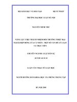 Năng lực chịu trách nhiệm bồi thường thiệt hại ngoài hợp đồng của cá nhân   một số vấn đề lý luận và thực tiễn  