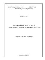 Pháp luật về thi hành án dân sự trong lĩnh vực tín dụng ngân hàng ở việt nam  