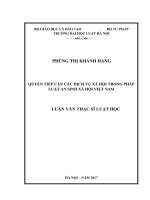 Quyền tiếp cận các dịch vụ xã hội trong pháp luật an sinh xã hội việt nam  