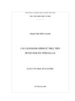 Luận văn thạc sĩ cải cách hành chính từ thực tiễn huyện đăk pơ, tỉnh gia lai 