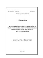Hệ quả pháp lý khi một bên vợ hoặc chồng bị tòa án tuyên bố là đã chết trở về theo pháp luật hôn nhân và gia đình – một số vấn đề lý luận và thực tiễn  
