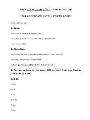 tieng anh 7 unit 4 a closer look 2