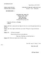 Download Đề kt hk 1  Môn Ngữ văn 8