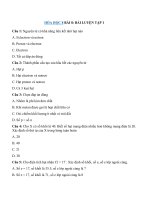 Tải Trắc nghiệm Hóa học 8 bài 8 - Hóa học 8 bài 8: Bài luyện tập 1