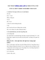 Tải Ngữ pháp tiếng Anh lớp 5 Unit 12: Don't ride your bike too fast! - Tiếng Anh 5 Unit 12 What's the matter with you?| Ngữ pháp Unit 12 SGK tiếng Anh lớp 5 mới