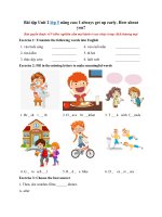 Tải Bài tập Unit 2 lớp 5 nâng cao: I always get up early. How about you? - Tổng hợp bài tập Unit 2 tiếng Anh lớp 5 có đáp án