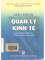 Giáo trình quản lý kinh tế hệ cử nhân chính trị  học viện chính trị quốc gia hồ chí minh  khoa quản lý kinh tế 