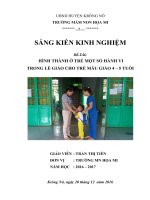 skkn đề tài: “Hình thành ở trẻ một số hành vi trong lễ giáo cho trẻ mẫu giáo 4 – 5 tuổi” ở trường mầm non-tác giả:Trần Thị Tiễn(MN Họa Mi) - Phòng GD&ĐT Huyện Krông Nô - Đắk Nông