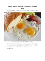 Tải Những món ăn tuyệt đối không dùng vào buổi sáng - Thực phẩm không nên dùng vào bữa sáng