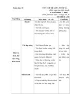 giáo án tuần 30 chủ đề NƯớc và các hiện tượng tự nhiên Nhánh thời tiêt và mùa