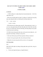 Tải Bài tập về từ đồng âm, đồng nghĩa, trái nghĩa, nhiều nghĩa - Cách phân biệt từ đồng âm, đồng nghĩa, trái nghĩa, nhiều nghĩa