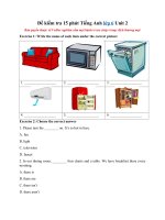 Tải Đề kiểm tra 15 phút Tiếng Anh lớp 6 Unit 2 - Kiểm tra 15 phút Tiếng Anh lớp 6 có đáp án