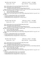 Download Đề kiểm tra 15 phút vật lý 10- THPT Thủ đức 1