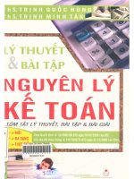 Lý thuyết và bài tập nguyên lý kế toán tóm tắt lý thuyết, bài tập và bài giải  trịnh quốc hùng, trịnh minh tân 