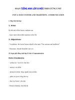 Tải Unit 4 lớp 8 Communication - Tiếng Anh 8 Unit 4 Our customs and traditions | Giải bài tập SGK tiếng Anh 8 mới Unit 4 Communication