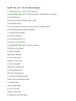 Tải Giải sách bài tập tiếng Anh lớp 7 Unit 10: Health and Hygience - Giải SBT tiếng Anh lớp 7