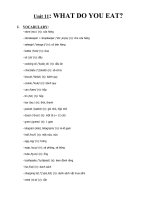 Tài liệu ôn tập trong thời gian nghỉ do dịch COVID-19 - Môn Tiếng Anh 6 - Unit 11