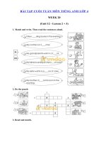 Tải Bài tập cuối tuần môn Tiếng Anh lớp 4 - Tuần 20 - Bài tập tiếng Anh lớp 4 Unit 12: What does your father do?