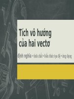 TOÁN 10: Tích vô hướng của hai vectơ