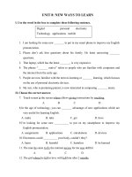 Tải Luyện tập Tiếng Anh lớp 10 Unit 8 New Ways To Learn - Bài tập Tiếng Anh 10 chương trình mới